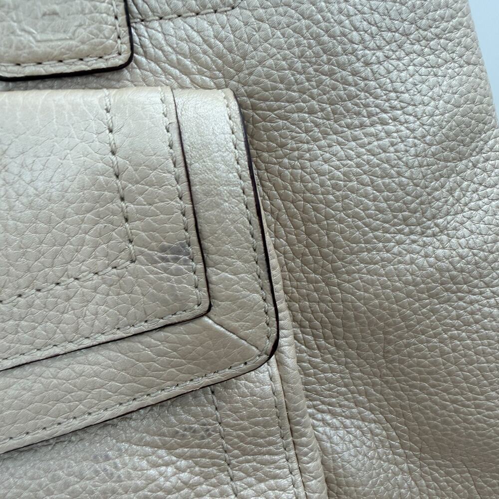 COACH PENELOPE Champagne Pebbled Leather Buckle Tote Shoulder Handbag F-18890 - Picture 12 of 13